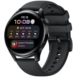 ファーウェイ HUAWEI HUAWEI WATCH 3 Black 1.43インチAMOLEDディスプレイ ブラックフルオロエラストマーベルト  スマートウォッチ WATCH 3/Black 通販【全品無料配達】 - ヨドバシ.com