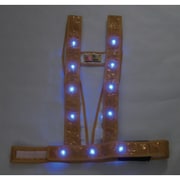 3020004 [ミズケイ LEDタスキ型安全ベスト「光るんです」<ゴールド/青LED>]