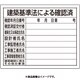 302-01B [ユニット 法令許可票 建築基準法による確認済]