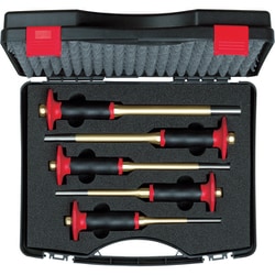 425-154-0 [RENNSTEIG ハンドガード付平行ピンポンチ5点セット プラスチックボックス]