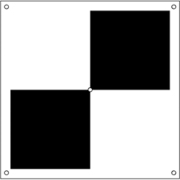 6300001178 [グリーンクロス ドローン用対空標識プラス型（白黒）]
