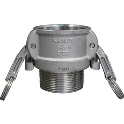 トヨックス 633-BBL カムロック ツインロックタイプカプラー オネジ ステンレス 1-1/2インチ SST 633-BBL-1-1/2-SST