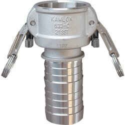 トヨックス 633-CL カムロック ツインロックタイプカプラー ホースシャンク ステンレス 1-1/2インチ SST 633-CL-1-1/2-SST