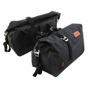 バイク用ターポリサイドバッグ25（250ccスポーツバイク専用の防水サイドバッグ） 容量25L サポートベルト・ハングベルトA・ハングベルトB付き ブラック DBT576-BK