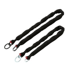 盗難防止セキュリティ ダブルループストロングチェーンロック 分離式バイクロック パッドロック 全長：270cm ブラック DKL512-BK