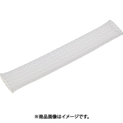 BTC-19-TM [TRUSCO カラー編組チューブ 自然折径22mm 長さ10m 1巻 透明]
