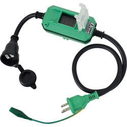 日動 電工ドラム デジタルドラム ボックスタイプ 電圧電流メーター付 アース付 0.9m DMB-E011W