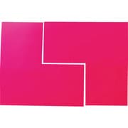 TRUSCO 蛍光L字シール ピンク 1シート2枚入 50x100x100 FLL502-P