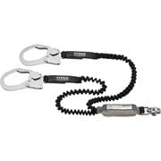 HL-EBW [タイタン EXJ伸縮ストラップ式 タイプ1ランヤード ブラック/ブラック ダブル （墜落制止用器具）]