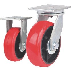 TRUSCO 重高荷重用キャスター 自在 150MM 耐湿ウレタン車輪650kgF HR/HM150650PCI-TG