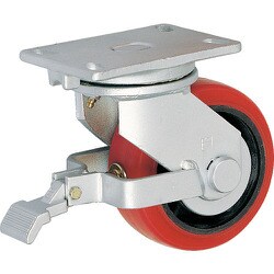 TRUSCO 重高荷重用キャスター 自在SP付 150MM 耐湿ウレタン車輪650kgF HR/HM150650PCI-TG-WB