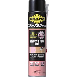 ISNF [ABC 簡易型発泡ウレタンフォーム 1液ノズルタイプ インサルパック スプレーノズルフォーム 780ml フォーム色：ピンク]