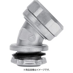 K24BG42 [SANKEI ケイフレックス用 コネクタ ノックアウト接続用 管用平行おねじ付き 45°形]