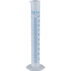 MS100 [TRUSCO メスシリンダー 100ml 青目盛付 PP製]
