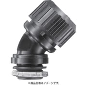 N24BG16 [SANKEI サンフレキROBO 45°コネクタ ノックアウト接続用 管用平行おねじ付き 黒色]