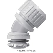 N24BG20LG [SANKEI サンフレキROBO 45°コネクタ ノックアウト接続用 管用平行おねじ付き ライトグレー色]