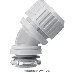 N24BG50LG [SANKEI サンフレキROBO 45°コネクタ ノックアウト接続用 管用平行おねじ付き ライトグレー色]