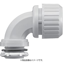 N29BG12LG [SANKEI サンフレキROBO 90°コネクタ ノックアウト接続用 管用平行おねじ付き ライトグレー色]