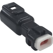 P-CB01A5-02B0-01 [TRUSCO 防水コネクタ プラグハウジング （10個入）芯数2 被覆外径Φ1.0～1.3 黒]