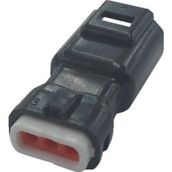 P-CB01A5-03B0-02 [TRUSCO 防水コネクタ プラグハウジング （10個入）芯数3 被覆外径Φ1.3～1.7 黒]