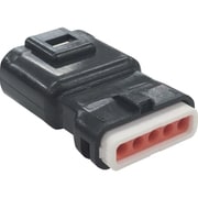 P-CB01A5-05B0-01 [TRUSCO 防水コネクタ プラグハウジング （10個入）芯数5 被覆外径Φ1.0～1.3 黒]