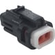 P-CB01A6-02B0-01 [TRUSCO 防水コネクタ ソケットハウジング （10個入）芯数2 被覆外径Φ1.0～1.3 黒]