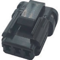 P-CB01A6-03B0-01 [TRUSCO 防水コネクタ ソケットハウジング （10個入）芯数3 被覆外径Φ1.0～1.3 黒]