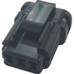 P-CB01A6-03B0-02 [TRUSCO 防水コネクタ ソケットハウジング （10個入）芯数3 被覆外径Φ1.3～1.7 黒]