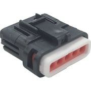 P-CB01A6-05B0-02 [TRUSCO 防水コネクタ ソケットハウジング （10個入）芯数5 被覆外径Φ1.3～1.7 黒]