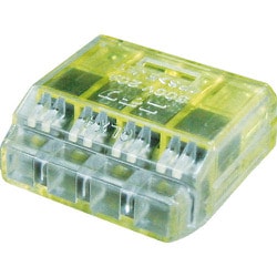 QLX 4 [ニチフ クイックロック 差込形電線コネクタ 極数4 黄透明 50個入]