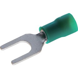 TRUSCO 絶縁被覆付圧着端子 拡管形 Y形 100個入 TBVF1.25-5-G
