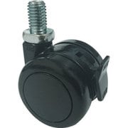 TDNS40-M10 [TRUSCO ねじ込み双輪キャスター ナイロン車輪 自在ストッパー付 Φ40 M10]