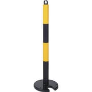 TPP-05A [TRUSCO やわらかPUポール イエロー・ブラック 88cm アンカー穴10mm付 屋内外型タイプ]