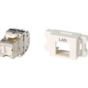 VOL-6AOCBZL-WHL [コーニング Cat6A RJ45モジュラージャック+JISプレート用アダプタセット]