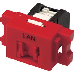 VOL-6OCBZL-RDL [コーニング Cat6 RJ45モジュラージャック+JISプレート用アダプタセット]