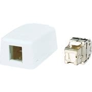 VOL-SMB-1S6A [コーニング Cat6A RJ45ジャック+露出型アウトレット（1ポート）]