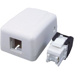 VOL-SMB-1TK6 [コーニング Cat6 RJ45モジュラージャック露出型アウトレットセット 1ポート]