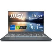 高性能グラフィックス搭載 薄型・軽量ビジネス・クリエイターノートPC 14インチ フルHD sRGB相当/インテル Core i7-1185G7/NVIDIA GeForce GTX 1650 Max-Q デザイン/メモリ 16GB/SSD 512GB PRESTIGE14-A11SC-011JP