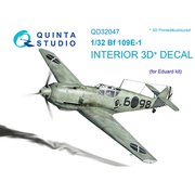 QNTD32047 1/32 Bf109E-1 内装3Dデカール （エデュアルド用） [プラモデル用品]