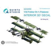 QNTD32050 1/32 フォッカー Dr.1 内装3Dデカール （モンモデル用） [プラモデル用品]