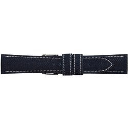 ED-IW 22mm-20mm 岡山デニム インディゴブルー/ホワイトステッチ [時計バンド]