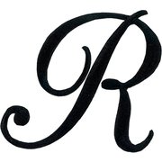 IMBK/R [イニシャルモチーフワッペン クロ R]