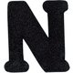 IMBK/N [イニシャルモチーフワッペン クロ N]