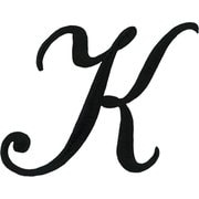 IMBK/K [イニシャルモチーフワッペン クロ K]