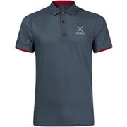 MTPN01XP ROUND POLO 8610 Lサイズ [ゴルフ シャツ メンズ ROUND POLO（ラウンド ポロ） Lサイズ スティールブルー/レッド]