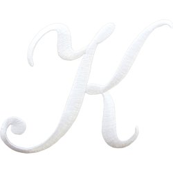 IMW/K [イニシャルモチーフワッペン シロ K]