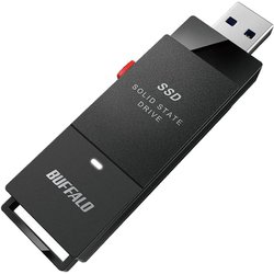 外付けSSD スティック型 SSD-SCTU3Aシリーズ 1TB USB 3.2（Gen2）対応 USB-A接続 Type-Cコネクタ付属 PC/TV録画向け ケーブルレス 耐衝撃 ブラック SSD-SCT1.0U3-BA