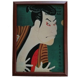 クリアファイル額 ブラウン