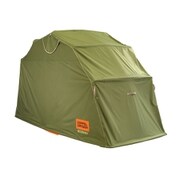 ストレージバイクシェルター2 自転車・バイク用 屋外簡易車庫 Lサイズ(W137×L(D)355×H196 cm) カーキ DCC374L-KH