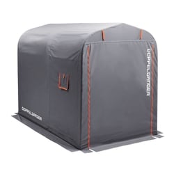 バイクガレージ 奥行2500mm 屋外簡易車庫 大型バイク専用ガレージ （W150×L（D）250×H185cm） グレー DCC538-GY